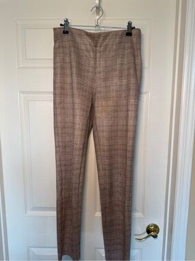 Zara Brown Plaid tight Leg Trousers